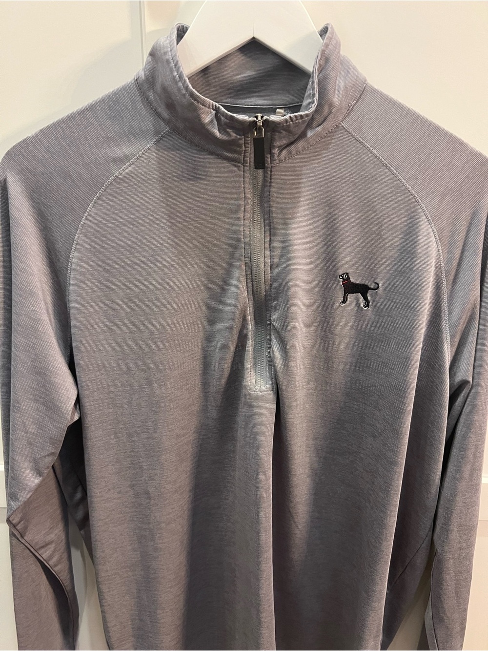 Men's Heather Gray Quarter-Zip Performance Pullover Black Dog style